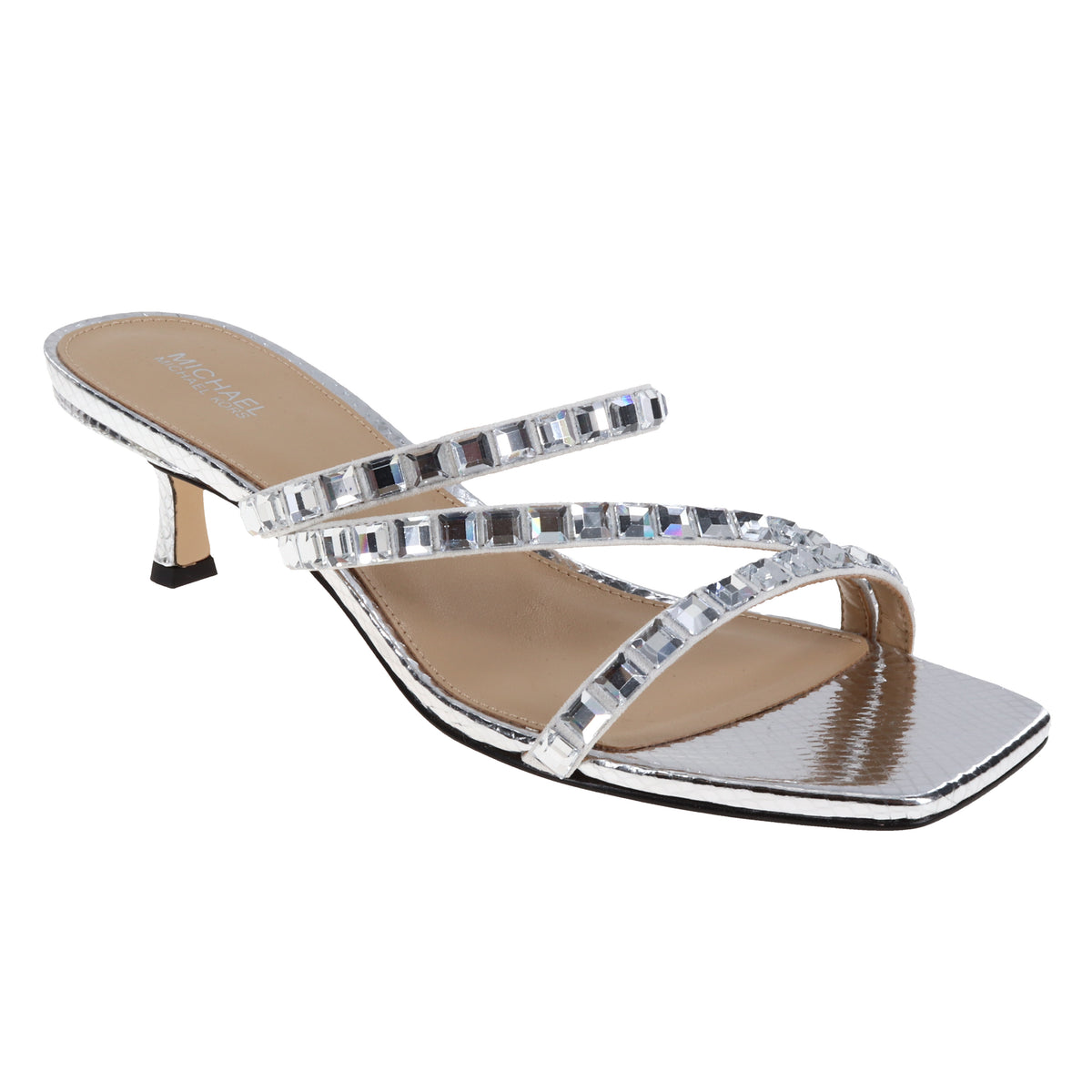 Michael kors silver kitten on sale heels