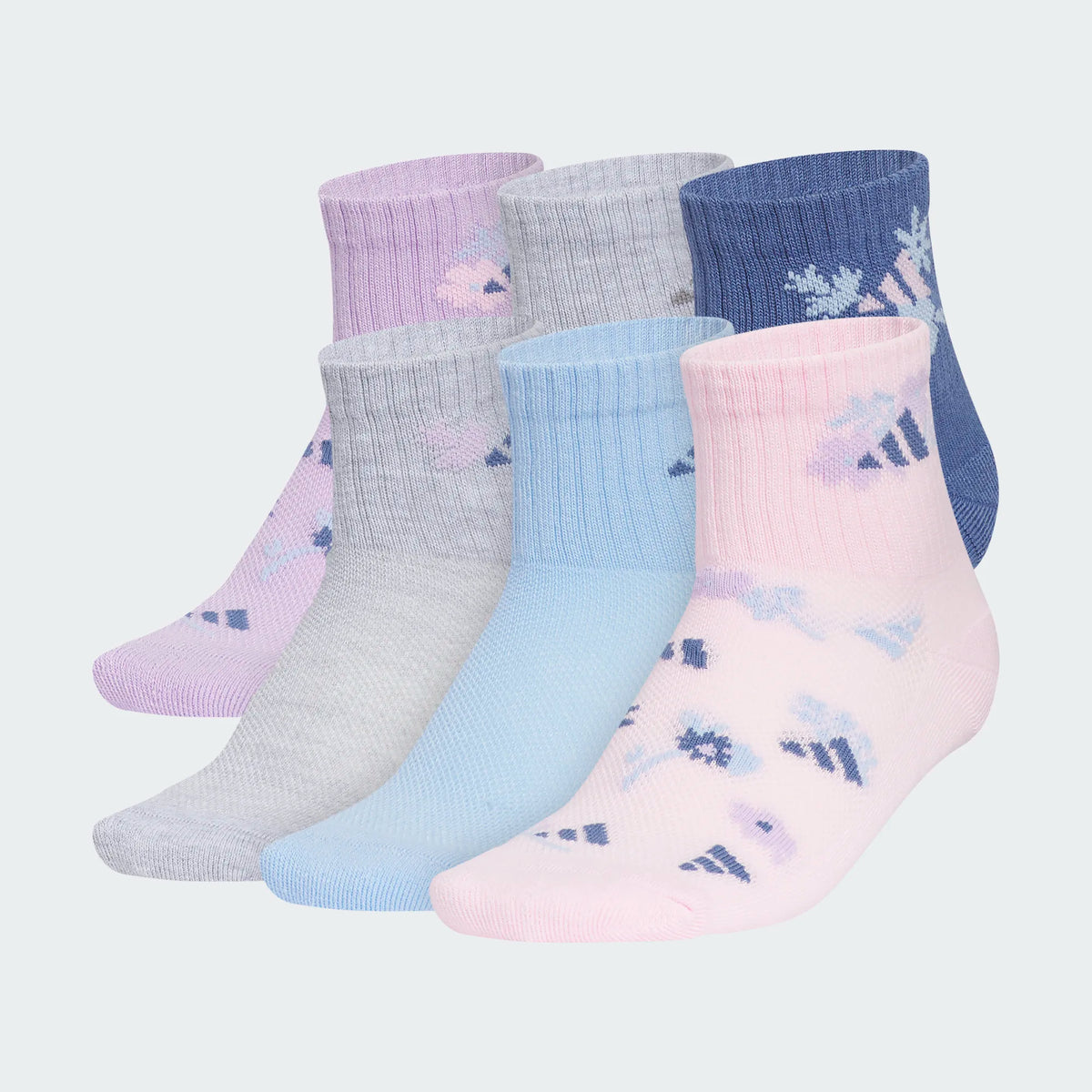 Girl's Cushioned Graphic 6-Pack Quarter