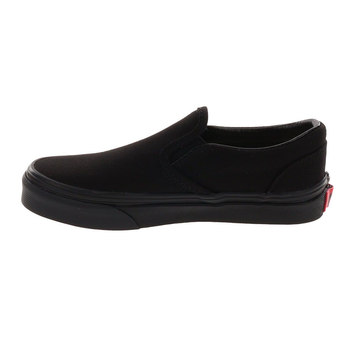 Kids black outlet vans slip on