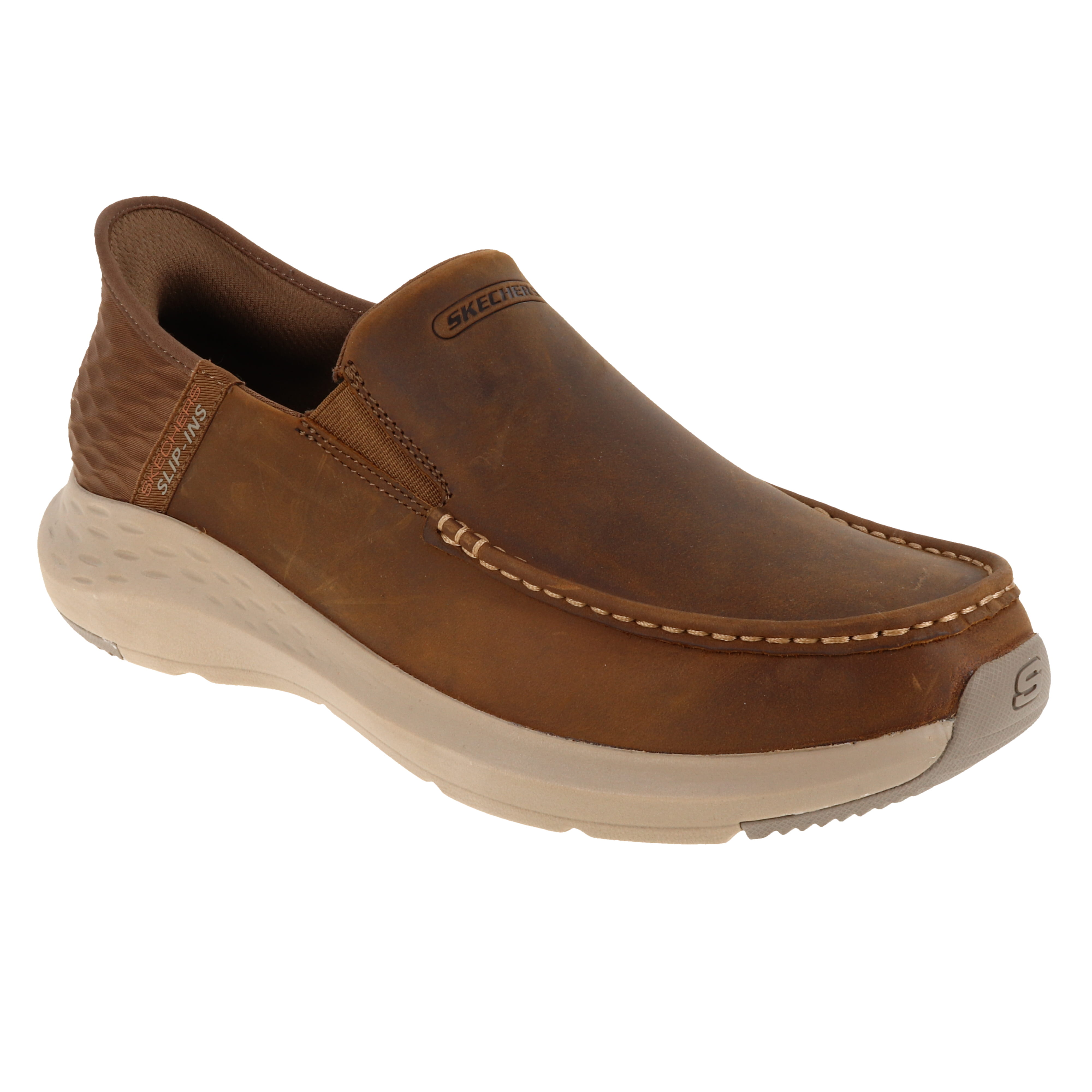 Skechers mens leather slip on shoes Clearance