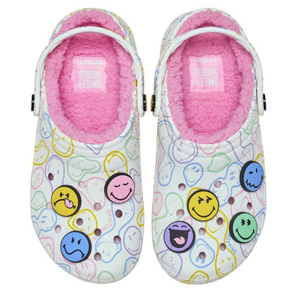 Women's Smiley World Lined Clog
