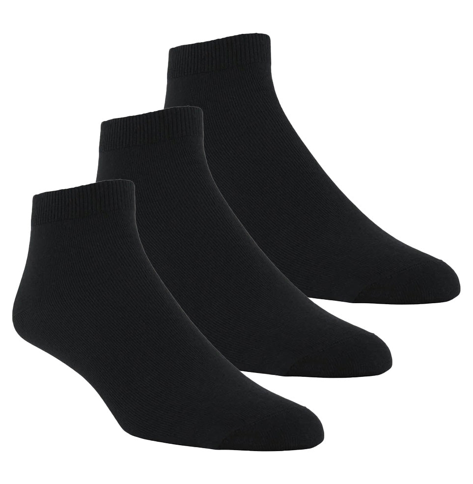 Adult Athletic Bamboo Featherweight Ankle Socks 3-Pack