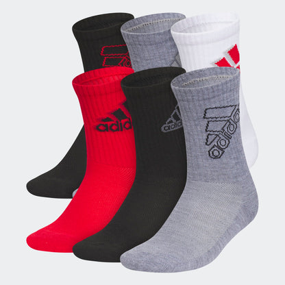 Kids' Cushioned Mixed 2.0 Crew Socks 6-Pack