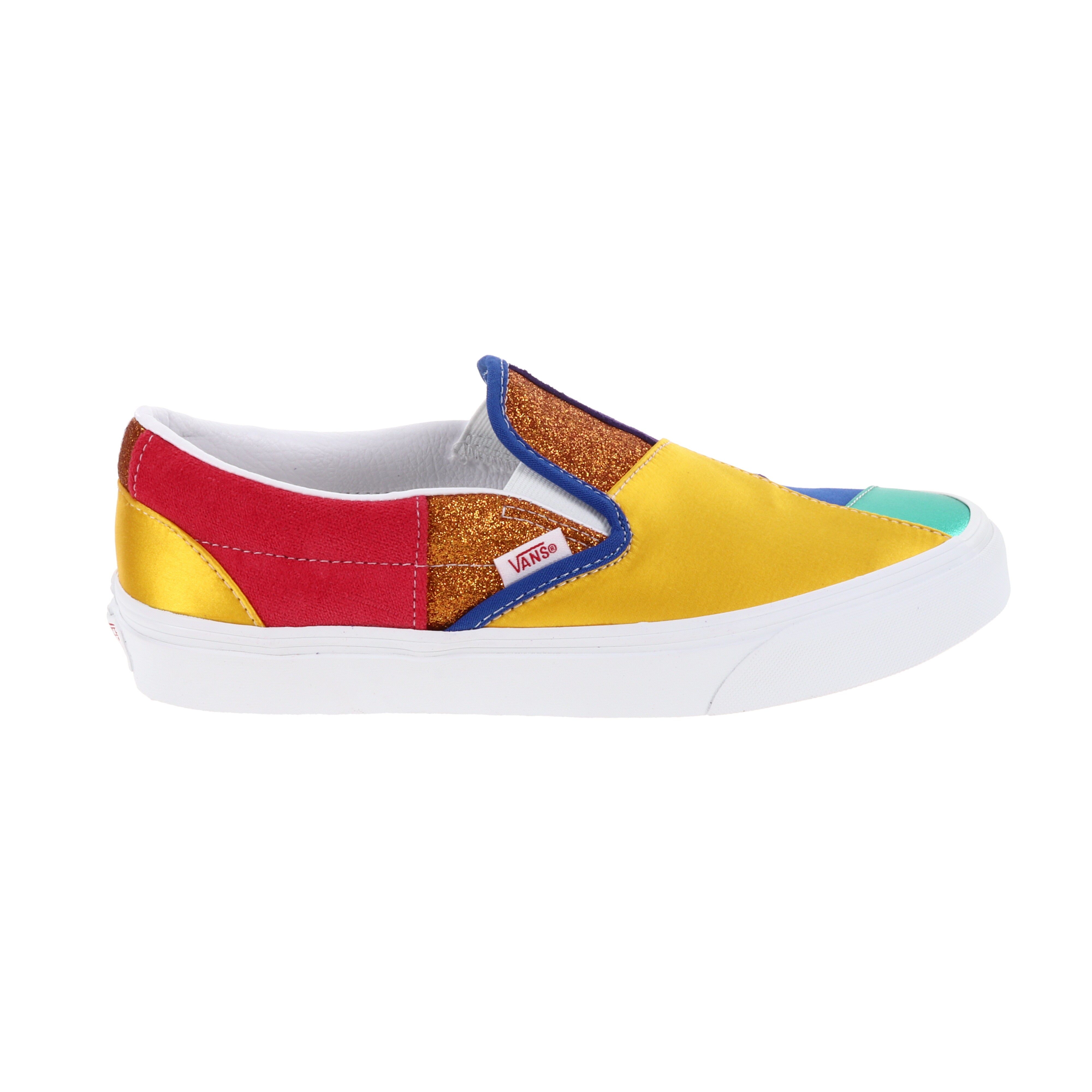 Patchwork vans deals slip on